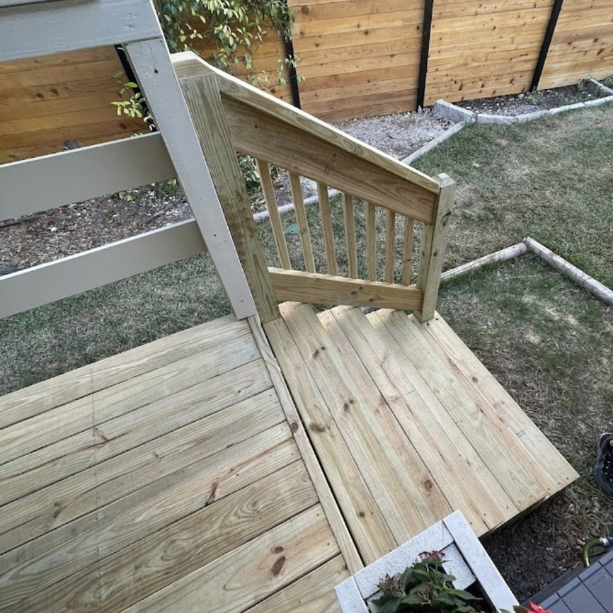 Deck with stairs